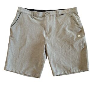 Hurley Charcoal Flat Front Hybrid‎ Shorts Size 40